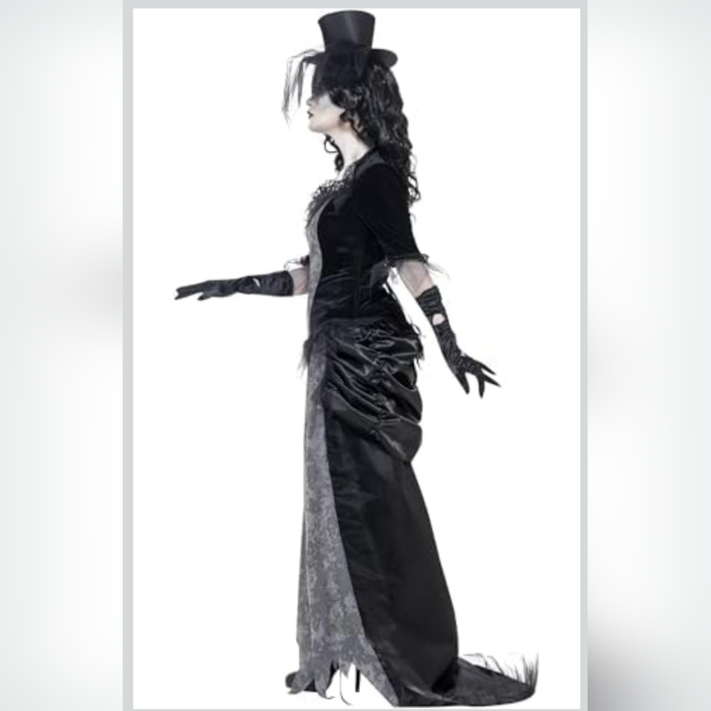 Ghost Town Black Widow Costume Halloween Cosplay Fancy Dress Size Large EUC - Picture 2 of 10